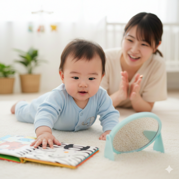 No.16 生後2ヶ月のタミータイム！「片手を伸ばす」のは成長の証？